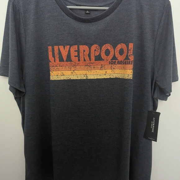 NWT! Liverpool Los Angeles Short Sleeve Crew Neck Tee XL - Picture 2 of 6